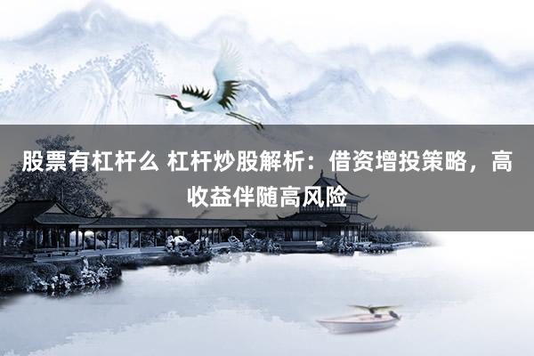 股票有杠杆么 杠杆炒股解析：借资增投策略，高收益伴随高风险