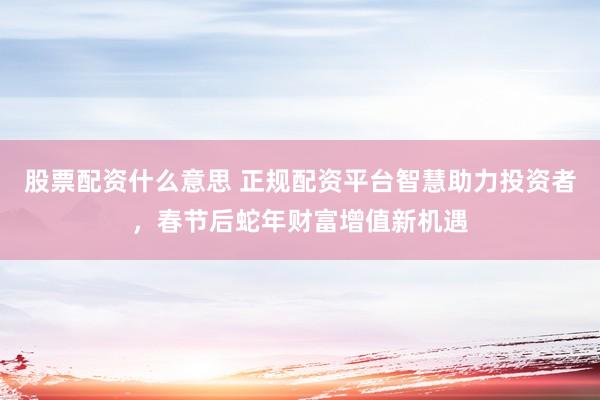 股票配资什么意思 正规配资平台智慧助力投资者，春节后蛇年财富增值新机遇